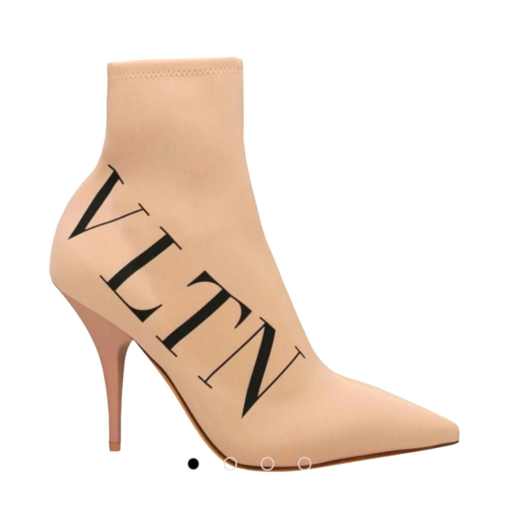 NWT$1000 Valentino Garavani VLTN Logo Eco-Leather Sock Bootie Boots - Picture 2 of 16
